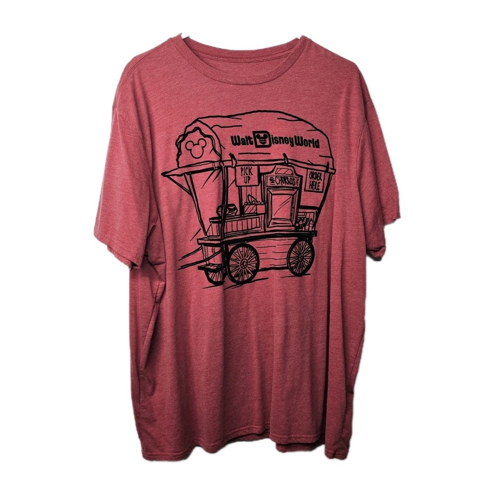 Walt Disney World Red Churros Snack Cart XXL Adult Shirt Mickey Mouse T-shirt